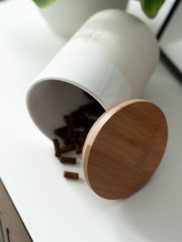 TrendPet Clay Snackdose, Snackdose für Hunde mit Bambus-Deckel