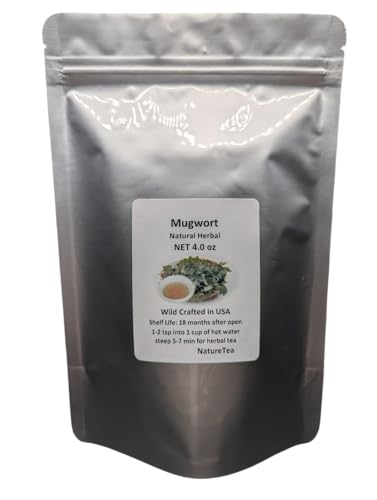 Mugwort - Dried Artemisia vulgaris Loose Leaf C/S by Nature Tea (4 oz)