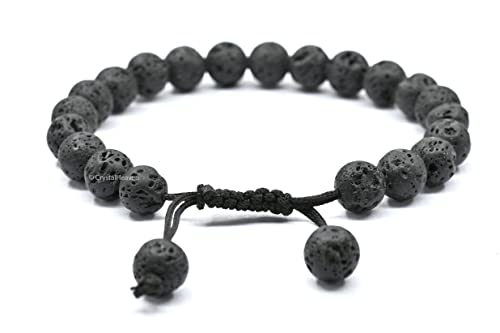 Natural Healing Crystal Bracelet for Women Men - AAA Grade Original Healing Gemstone Adjustable Bracelet for Yoga Reiki Meditation Feng Shui