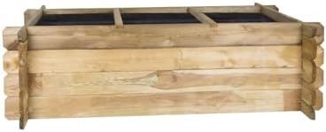 Faura - Huerto Urbano de Madera - Jardinera | 3 Cavidades, Pino | Resistente a Humedad y Rayos UV