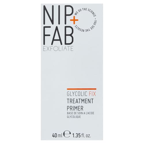 NIP+FAB Glykolsäure Fixierung Behandlungs-Primer - Vorbereitung, Weichzeichnen, Perfektionierung der Haut, Glykolsäure, Salicylsäure, Niacinamid - Kontrolliert Glanz, Verkleinert Poren, 40ml