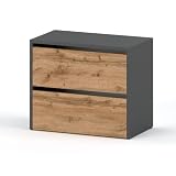 MRBLS Schuhschrank für den Flur | Schuhregal modular | Schrank mit Platz zum Aufbewahren von Schuhen | Schuhbank mit die Klappe | Schuh-Kommode (Grau Matt - Wotan) – 60 x 50 x 36 cm (B/H/T)