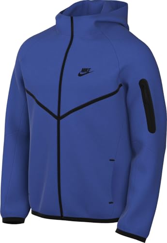 Nike Tech Men's Full-Zip Windrunner Hoodie (HV0949-480, Game Royal/Black) Size Large