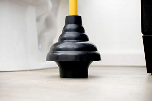 Image of LDR 512 3410 Power Deluxe High Force Cup Ribbed Toilet Plunger, 1 Count (Pack of 1), Black