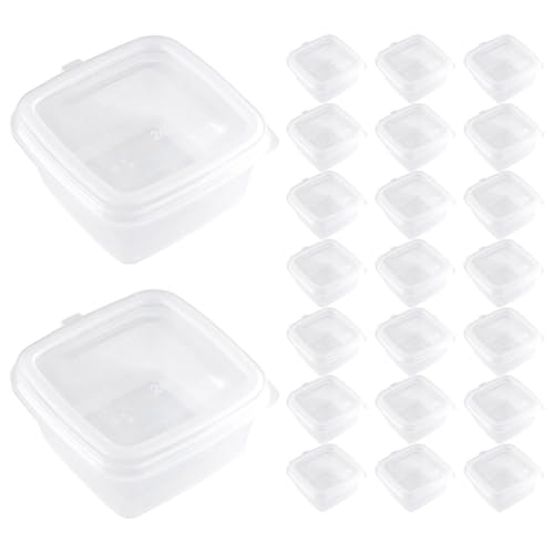 COOLHIYA Condiment Containers with Lids 50Ml Plastic Sauce Cups Hinged