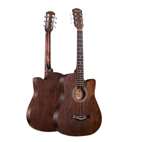 Kirnuoアコースティックギター 初心者 ギター 学生 大人用 初級 アコギギター セット 初心者向けの練習38インチ 入門練習ギター (レトロなカラー)