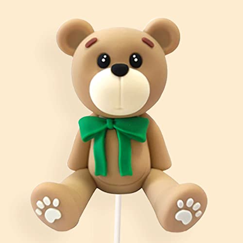 Braune Teddybär Torten-Deko – Set Für Taufe, 1. Geburtstag, Babyshower & Hochzeit