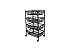 irpot Carrello per Frutta con Ruote 4 cestini 64.5x29x39 cm 105578