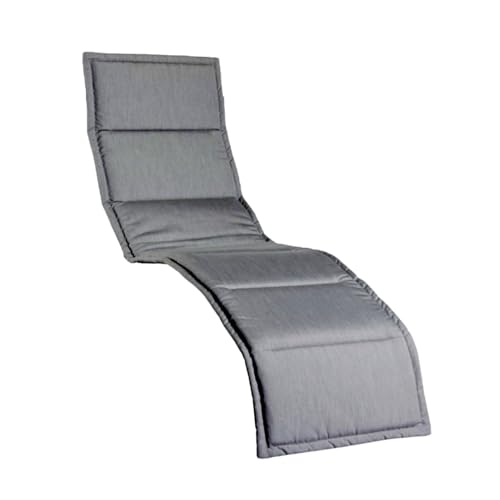 KETTtex EXKLUSIV Auflage Bäderliege Anthrazit Grau I Gartenliege Polster 205x55x3cm I Liegenauflage weich & Robust I Liegestuhl-Auflage wasserabweisend & atmungsaktiv I UV-beständiges Liegekissen