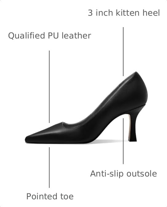Image of Women's Closed Toe High Heels Dress Pointed Toe Wedding Pump Shoes Prom Bridal Work Office Pumps for Women