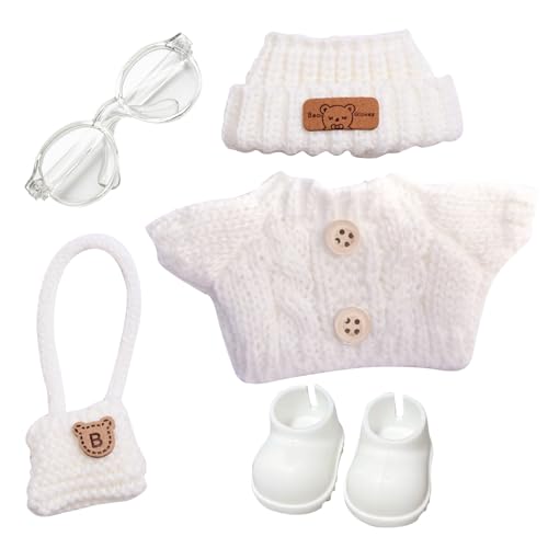 ZXTGBQ Bekleidung für 17cm Labu Plüsch, Kuscheltier Kleidung Outfit nur Bekleidungs Zubehör, Kleidung für 17 cm Puppe, D...