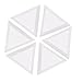 LinkinStar 10Pcs Plastic Triangle Rhinestones Beads Crystal Nail Art Sorting Trays White