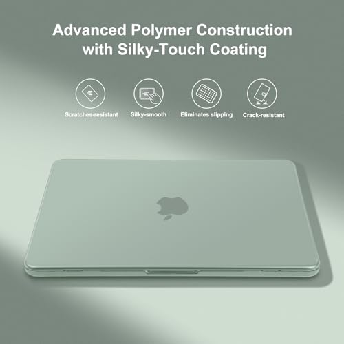 Image of MOSISO Compatible with MacBook Pro 16 inch Case 2025 2024 2023 2022 2021 M4 M3 M2 M1 A3403 A3186 A2991 A2780 A2485 Pro Max, Plastic Hard Shell&Keyboard Cover&Screen Film&Storage Bag, Antique Green