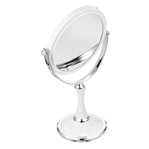 Espejo de maquillaje de mesa giratorio doble cara con aumento