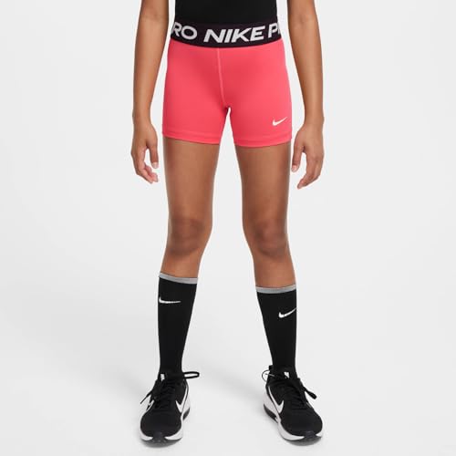 Nike Girls' Pro Shorts (Little Big Kid), Aster Pink/White2
