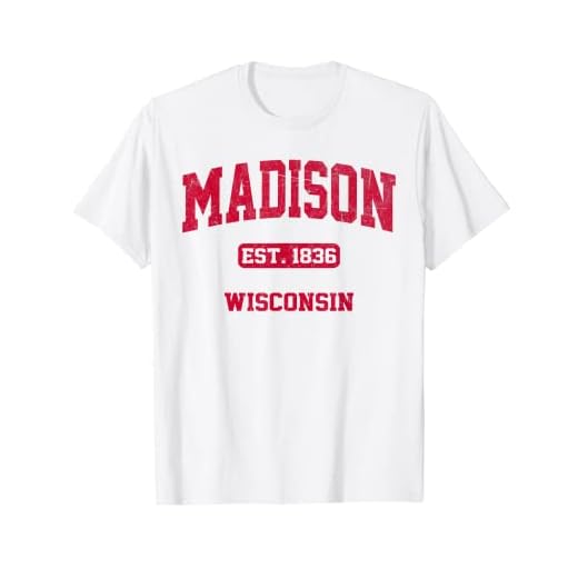 Madison Wisconsin WI Vintage State Athletic Style T-Shirt