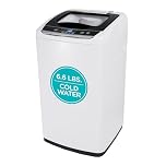 BLACK+DECKER Small Portable Washer, Washing Machine for Household Use, Portable Washer 0.9 Cu. Ft. with 5 Cycles, Transparent Lid & LED Display