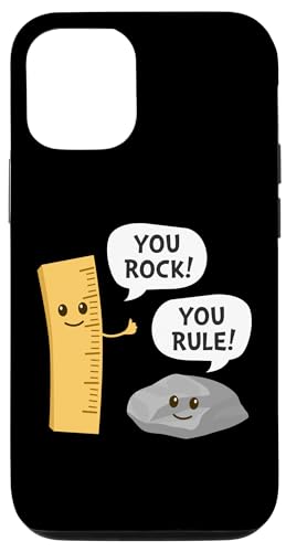 You Rock You Rule 面白い かわいい カワイイ ロックと定規 しゃれ スマホケース iPhone 12/12 Pro 用