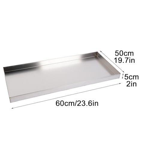 Bandeja de goteo de acero inoxidable de alta resistencia 80x60 cm con acabado duradero premium 2