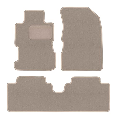 Tapis de Voiture en Velours Beige pour Honda Civic VII Berline 2001-2005