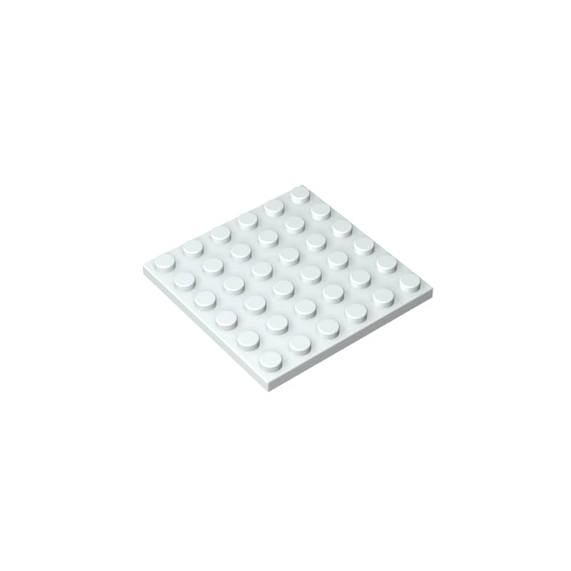 3958 Foundation Plate Plate 6x6 10 Pieces GDS-523 Compatible with Lego Building Blocks Color:Milky White — image 1