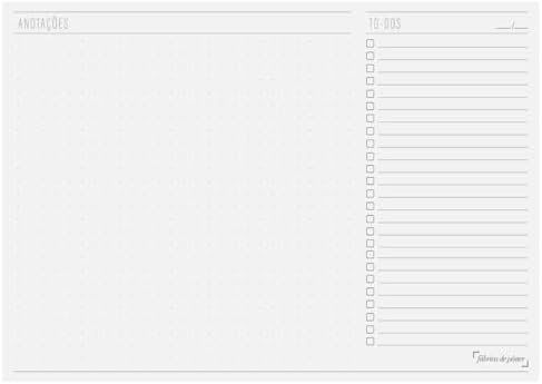 Bloco Anotações e Checklist tamanho A4
