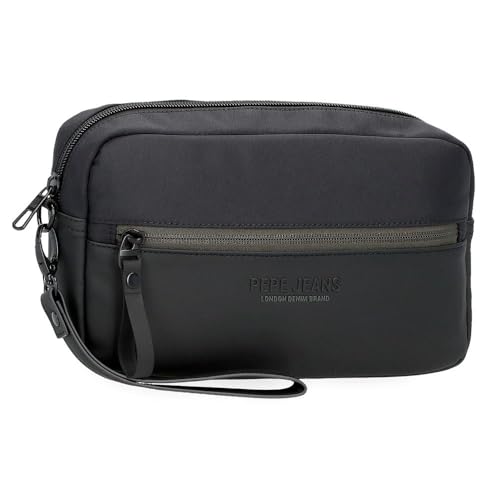 Pepe Jeans Sail up Bolso de Mano Negro 24,5x15x6 cms Poliéster y PU by Joumma Bags