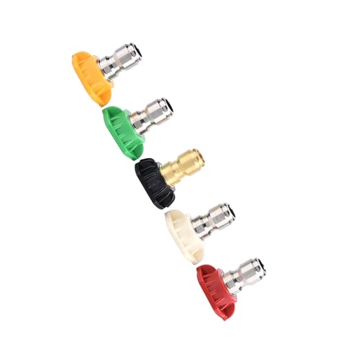 5-Pack Tool Daily Pressure Washer Spray Nozzle Tips Multiple Degrees For Quick Connect Hot