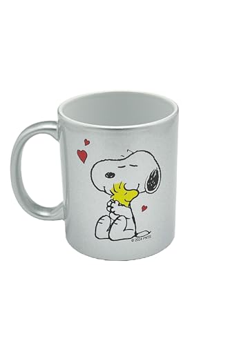 ONOMATO! Peanuts Snoopy Woodstock mok, keramische koffiemok 330 ml, theekopje met cartoonmotief, Peanuts cadeau, voor dames, heren en kinderen, voor Kerstmis - Afbeelding 3