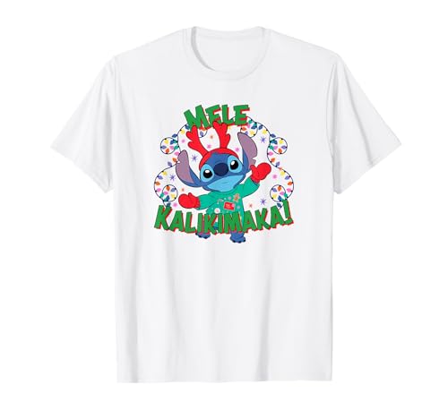 T-shirt Stitch de Noël Disney Mele Kalikimaka le cadeau idéal pour fans