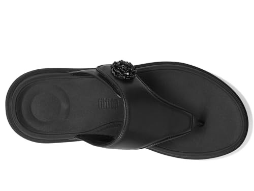 Image of FitFlop F-Mode Go Beadie-Button Adj. Flatform Toe /Post Sandals