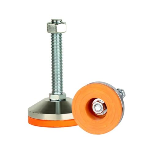 Qussedser Paquete de 2 Niveladores de Patas Resistentes, Nivelador de Patas con Base de 3,14 Pulgadas de Diámetro, Pies Niveladores Ajustables con Rosca M16