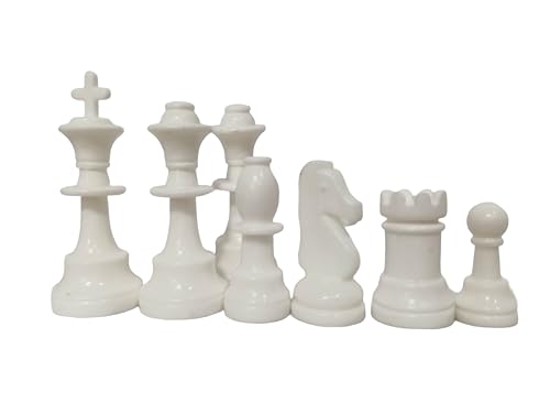 Image of Tima Durable Plastic Tournament Chess Pieces with Extra 2 Queens - Set of 34 Standard Size Chessmen Staunton Coins (3.75 inch Inch King Height Size)
