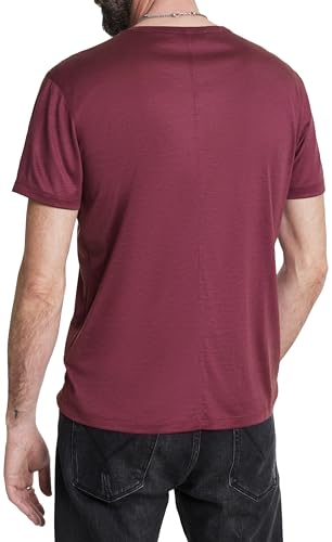 John Varvatos Men's Amanto Crew, Plum4