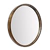 236 Inch Round Wall Mirror for Bathroom Large Circle Vanity Mirror for Wall Decor Wooden Frame for Entryway Bedroom Living RoomTwo Tone Brown