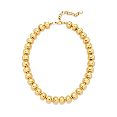 LILIE&WHITE Chunky Gold Beaded Necklaces for Women Chic Beach Collar Necklace Trendy Beaded Statement Necklace Jewelry Gift for Couple