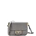 Prada, Pre-Loved Embleme Flap Bag Saffiano Leather Small, Gray