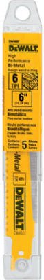 Dewalt Accessories DW4803 5-Pk, 9-In. 6-TPI Bi-Metal Reciprocating Saw Blade - Quantity 5