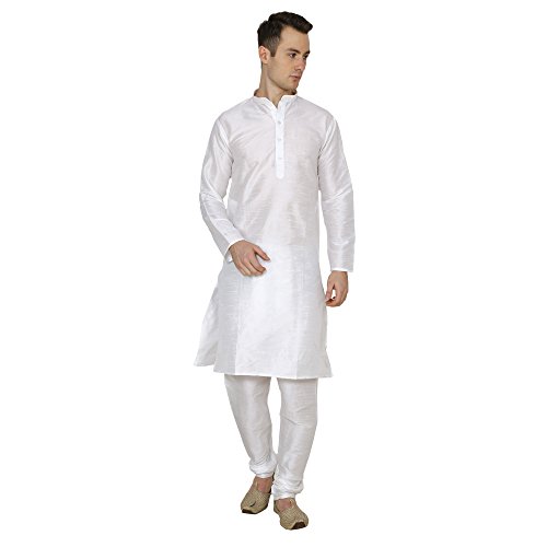 Image of Royal Kurta Men's Cotton Silk Plain Solid Long Only Kurta