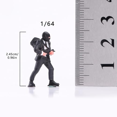 4 figuras miniatura escala 1:64 para dioramas miniatura 5