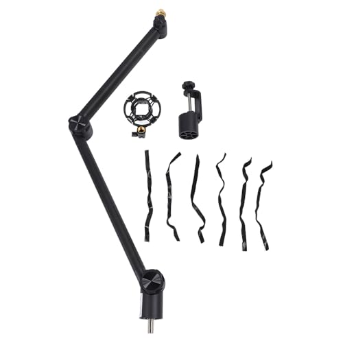 Mikrofon Arm, 360° drehbarer Mikrofonständer mit Tischhalterung Verstellbarer Boom Arm mit 3/8'' auf 5/8'' Schraubadapter für Podcast-Streaming Gaming-Aufnahmen