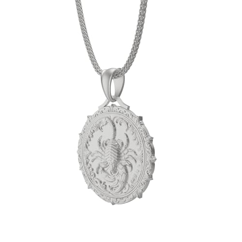 Scorpio Handmade Sterling Silver Necklace, Astrology Pendant, Scorpion Birthday Gift, Horoscope Necklace, Gift Pendant4