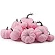 Larber 12 Stück Herbstdeko Kürbisse Schaum Kürbis Deko Groß mit Kleine Kürbisse Künstliche Kürbisse Rosa für Halloween Erntedankfest Deko Herbstdeko (Verschiedene Größen)