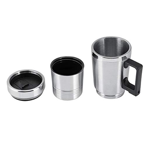 Eaglerich YWRS-12VCZBR26 300Ml 12V Car Heating Cup Stainless Steel Auto Water Heater Kettle Travel Coffee Tea Heated Mug Motor Cigarette Lighter Plug thumb #2