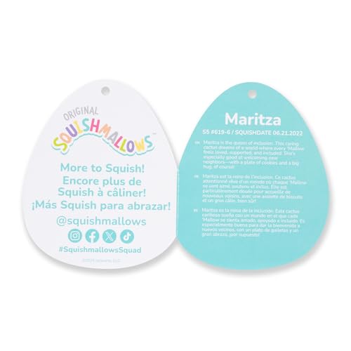 Image of Squishmallows Original 5-Inch Maritza Green Cactus with Pink Fanny Pack - Official Jazwares Plush (Little)