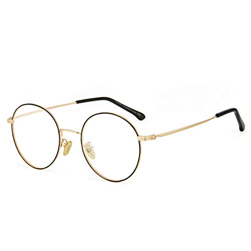 Blaulichtfilter Brille Brillenfassung Rund Vintage Retro Stil für PC TV Tablet Unisex