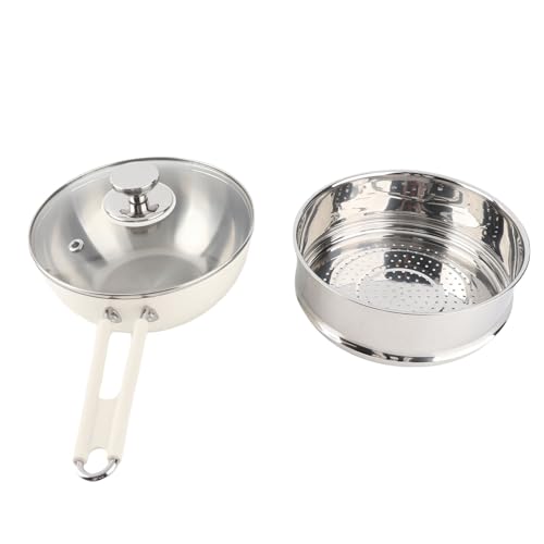Jenngaoo Olla con Cesta para Cocinar, Acero Inoxidable 316 Revestimiento Antiadherente Olla para Cocina Cocinero con Mangos Anticalóricos para Hervir Leche Cocer al Vapor Fideos