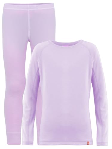Wooly Kids Base Layer Set Soft Merino Wool Thermal Underwear Very Warm Long Johns Multiple Colors for Girls