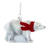 The Bridge Collection Glass Polar Bear Ornament - 4.75