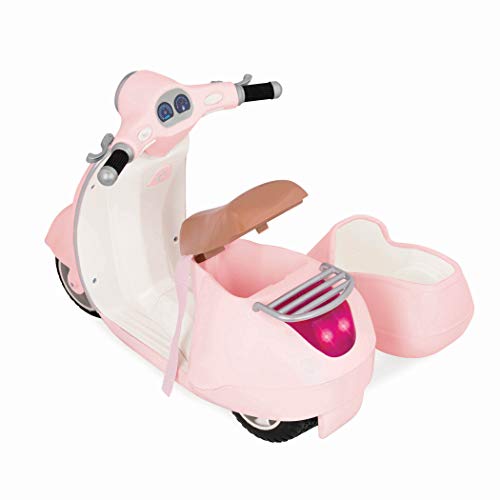 Our Generation – Fahrzeug Spielset – Helm & Beiwagen – 46 cm Puppenzubehör – Rollenspiel – Spielzeug für Kinder ab 3 Jahren – Roller mit Beiwagen